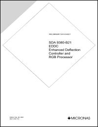 SDA9380-B21 datasheet: EDDC enchanced deflection controller and RGB processor SDA9380-B21