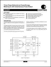 SA2005FSA datasheet: Three phase bidirectional power/energy IC with instantaneous pulse output SA2005FSA