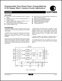 SA2005PPA datasheet: Three phase bidirectional power/energy IC for stepper motor/impulse counter applications SA2005PPA