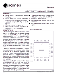 SA8803 datasheet: Light emitting diode driver SA8803