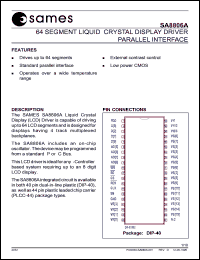 SA8806AFA datasheet: 64 segment liquid crystal display driver parallel interface SA8806AFA