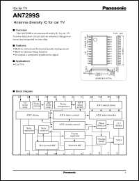 AN7299S datasheet: Antenna diversity IC for car TV AN7299S