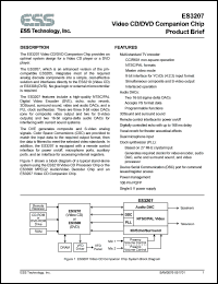 ES3207 datasheet: Video CD/DVD companion chip, 5 V ES3207