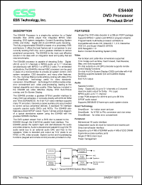 ES4208 datasheet: DVD processor ES4208