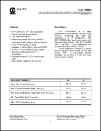 GLT4160M04-60J3 datasheet: 60ns; 4K x 4 CMOS dynamic RAM with extended data output GLT4160M04-60J3