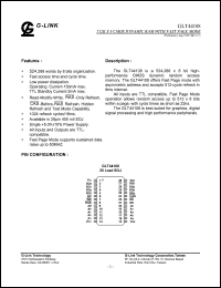 GLT44108-40J4 datasheet: 40ns; 512K x 8 CMOS dynamic RAM with fast page mode GLT44108-40J4