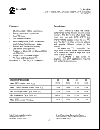 GLT41316-35J4 datasheet: 35ns; 64M x 16 CMOS dynamic RAM with fast page mode GLT41316-35J4