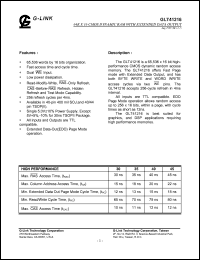 GLT41216-35J4 datasheet: 35ns; 64K x 16 CMOS dynamic RAM with extended data output GLT41216-35J4