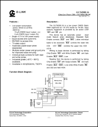 GLT6200L16L-85FG datasheet: 85ns; Ultra low power 128K x 16 CMOS SRAM GLT6200L16L-85FG