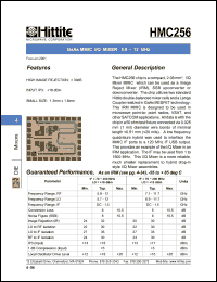 HMC256 datasheet: I/Q mixer 5.9 - 12 GHz HMC256