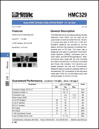 HMC329 datasheet: MMIC double mixer 25 - 40 GHz HMC329