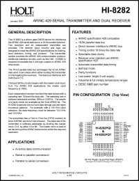 HI-8282C datasheet: ARINC 429 transmitter/dual receiver HI-8282C