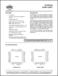 EI16C554 datasheet: Quad universal asynchronous receiver transmitter (UART) EI16C554