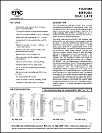 EI88C681 datasheet: Dual UART EI88C681