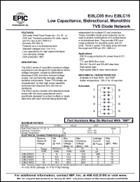 EI8LC05C datasheet: Bidirectional, monolithic TVS diode EI8LC05C