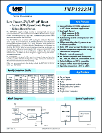 IMP1233MZ-55/T datasheet: 4.625V power reset IMP1233MZ-55/T