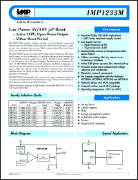IMP1233MZ-3/T datasheet: 4.720V power reset IMP1233MZ-3/T