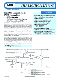 IMP38C42ESA datasheet: Starup voltage: 14.5V; BiCMOS current-mode PWM controller IMP38C42ESA