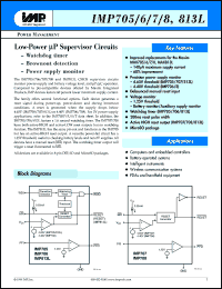 IMP706CPA datasheet: Low-power supervisor circuit IMP706CPA