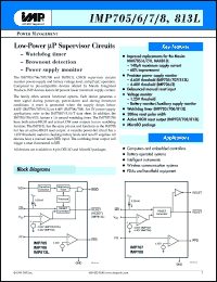 IMP708CPA datasheet: Low-power supervisor circuit IMP708CPA