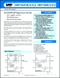 IMP706RCPA datasheet: Threshold:2.63V; supervisor circuit IMP706RCPA