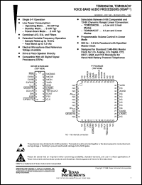 TCM320AC37IDW datasheet:  VOICE-BAND AUDIO PROCESSOR TCM320AC37IDW