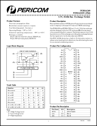 PI3B16209 datasheet: 3.3V, 18-bit bus exchange switch PI3B16209