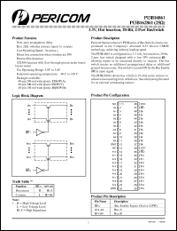 PI3B162861 datasheet: 3.3V, 20-bit, 2-port bus switch PI3B162861