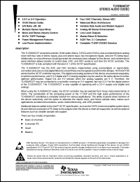 TLV320AIC27CPFB datasheet:  18-BIT STEREO AC97 DSPCODEC TLV320AIC27CPFB