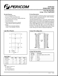 PI3B3384Q datasheet: 3.3V, hot insertion 10-bit,2-port bus switch PI3B3384Q