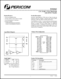 PI3B3863L datasheet: 3.3V, 10-bit,2-port bus switch SSTL-2 enable PI3B3863L