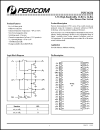 PI3C16226B datasheet: 3.3V, high bandwidth, 12-bit to 24-bit mux/demux bus switch PI3C16226B