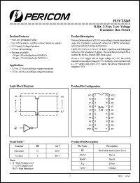 PI3VT3245L datasheet: 8-bit,2-port, low voltage translator bus switch PI3VT3245L