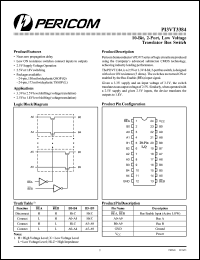 PI3VT3384L datasheet: 10-bit,2-port, low voltage translator bus switch PI3VT3384L