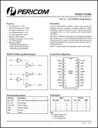 PI49FCT32806H datasheet: 3.3V, 2 x 1.5 CMOS clock driver PI49FCT32806H