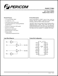 PI49FCT3804S datasheet: 3.3V fast CMOS buffer/clock driver PI49FCT3804S