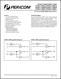 PI49FCT3805AS datasheet: 3.3V fast CMOS buffer/clock driver PI49FCT3805AS