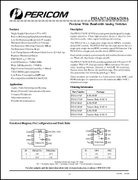 PI5A317AW datasheet: Precision wide bandwidth analog switch PI5A317AW
