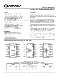 PI5A385AP datasheet: Precision wide bandwidth analog switch PI5A385AP