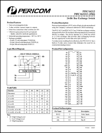 PI5C162212A datasheet: 24-bit bus exchange switch PI5C162212A
