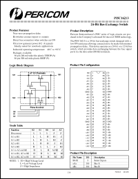 PI5C162213V datasheet: 24-bit bus exchange switch PI5C162213V