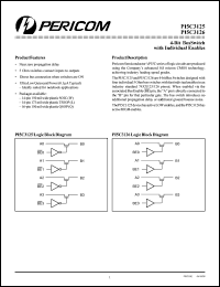 PI5C3125W datasheet: 4-bit bus switch with individual enables PI5C3125W