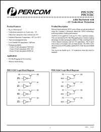 PI5C3126CW datasheet: 4-bit bus switch with 2V undershoot protection PI5C3126CW