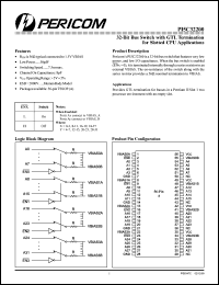 PI5C32200A datasheet: 32-bit bus switch with GTL termination for slotted CPU applications PI5C32200A