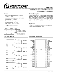 PI5C32203A datasheet: 32-bit bus switch with GTL termination for slotted CPU applications PI5C32203A