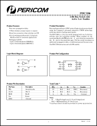 PI5C3306L datasheet: 2-bit bus switch with active low enables PI5C3306L