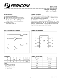 PI5C3308W datasheet: 2-bit bus switch with active low enables PI5C3308W