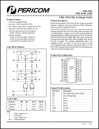 PI5C3383S datasheet: 5-bit,4-port bus exchange switch PI5C3383S