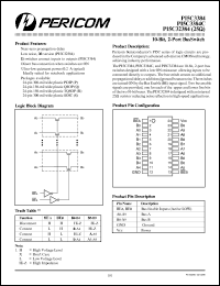 PI5C3384CP datasheet: 10-bit,2-port bus switch PI5C3384CP