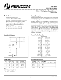 PI5C3390Q datasheet: 16-to-8 multiplexer/demultiplexer bus switch PI5C3390Q